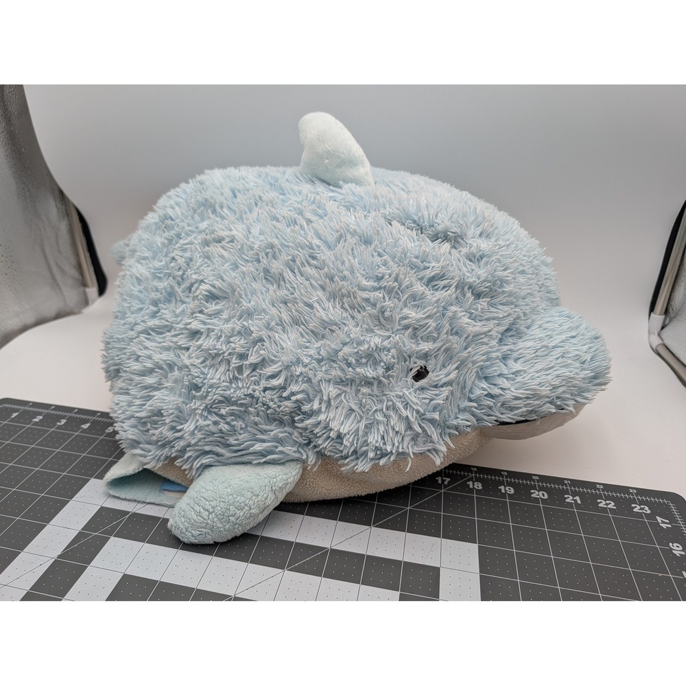 My Pillow Pets‎ Dolphin Plush Light Blue Shaggy Stuffed Animal Large